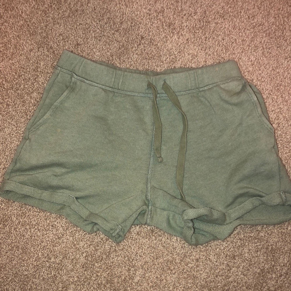 Army green shorts